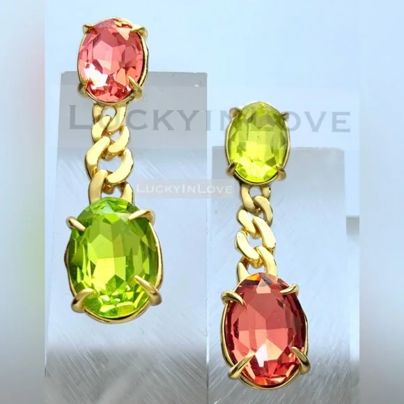 ALEXIS BITTAR • Bonbon Citrus Crystal Drop Post Earrings - Picture 3 of 10